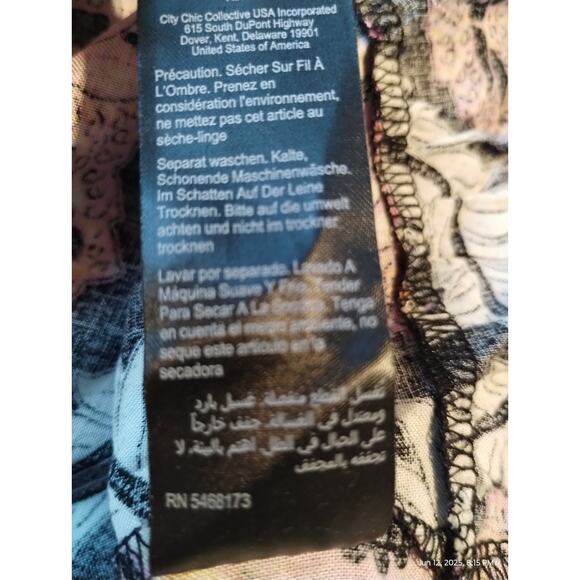 Avenue Women's Plus size 22/24 Floral Medallion Bohemian Mini Dress Flowy Tunic - Picture 11 of 12